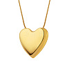 Titanium Steel Heart Pendant Necklaces WG55877-01-3