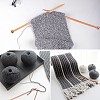 Carbonize Bamboo Knitting Needles Set TOOL-WH0016-16-6