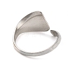 304 Stainless Steel Open Cuff Ring for Women RJEW-F160-05P-3