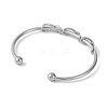 Infinity 304 Stainless Steel Cuff Bangles for Women BJEW-B104-26P-3