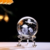 Inner Carving Glass Crystal Ball Diaplay Decoration PW-WGD9143-16-1