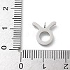 304 Stainless Steel Micro Pave Cubic Zirconia Charms STAS-Z107-09P-03-3