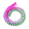 Transparent Painted Glass Beads Strands X1-DGLA-A034-T6mm-A06-5