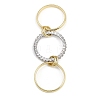 Brass Micro Pave Cubic Zirconia Finger Rings RJEW-D325-01PG-10-5