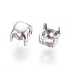 Non-Tarnish 316 Surgical Stainless Steel Sew on Prong Settings STAS-I118-05P-01-2