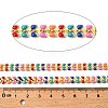 Brass Enamel Leaf Link Chains CHC-F021-02G-01-2