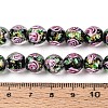 Handmade Foil Glass Beads Strands FOIL-N033-04A-4