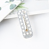 Rectangle Glitter Acrylic No Bend Alligator Hair Clips for Women PW-WG12296-05-1