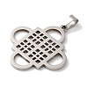 Non-Tarnish 304 Stainless Steel Pendants LS-STAS-U010-22P-2