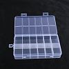 Transparent Plastic Bead Containers CON-YW0001-24-1