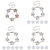 4 Sets Sublimation Blank Alloy Bracelet Making BJEW-FH0001-10B-1