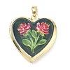 Printed Brass Locket Pendants KK-CBA9B3D-01G-02-1