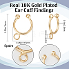8 Pairs Brass Ear Cuff Findings KK-BBC0009-74-2
