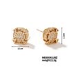 Exquisite Fashionable Hollow Diamond Stud Earrings Simple Square Earrings Accessories UT4422-1-1