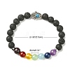 Chakra Jewelry Natural Lava Rock Bead Stretch Bracelets X-BJEW-JB02272-3