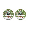 Christmas Themes Opaque Printed Acrylic Pendants OACR-B037-04-1