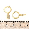 Lock & Key 925 Sterling Silver Micro Pave Clear Cubic Zirconia Hoop Earrings for Women EJEW-G427-01G-03-5