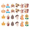 24Pcs 12 Styles Thanksgiving Day Alloy Enamel Pendants ENAM-TA0002-59-3