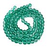 Frosted Transparent Glass Bead Strands X1-GLAA-P065-8mm-14-5