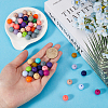 120Pcs 24 Colors Round Food Grade Eco-Friendly Silicone Beads SIL-SP0001-04-2