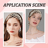 Plastic Imitation Pearl and Polyester Mesh Headbands AJEW-WH20080-60A-4