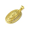 Real 18K Gold Plated Brass Micro Pave Cubic Zirconia Pendants KK-H472-17G-02-2