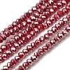 Electroplate Glass Beads Strands GLAA-F078-FR07-1