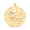 Eco-Friendly Brass Micro Pave Cubic Zirconia Pendants KK-K268-26G-2