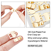 6 Sets Brass Fold Over Clasps STAS-SC0003-33-3