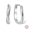 Anti-Tarnish Rhodium Plated 925 Sterling Silver Hoop Earrings AM6700-2-2