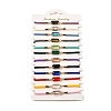 12Pcs 12 Colors Polyester Bracelets BJEW-P340-13D-G-1