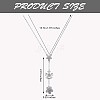 Clear Cubic Zirconia Flower Lariat Necklace JN1062A-3