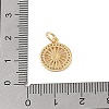 Brass Micro Pave Clear Cubic Zirconia Charms KK-E111-32B-G-3