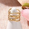 304 Stainless Steel Multilayer Open Cuff Rings for Women RJEW-Z077-01G-02-2