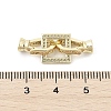 Brass Micro Pave Clear Cubic Zirconia Fold Over Clasps LS-KK-U059-18G-3