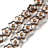 Electroplated Transparent Glass Beads Strands GL-CBA98F0-09B-1