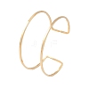 Ion Plating(IP) 304 Stainless Steel Hollow Open Cuff Bangles for Women BJEW-S155-04G-7