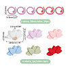  6Pcs 6 Colors Lotus Silicone Beads Knitting Needle Protectors/Knitting Needle Stoppers DIY-NB0010-33-2