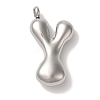 Non-Tarnish Ion Plating(IP) 304 Stainless Steel Pendants STAS-M017-08P-25-1