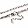 Tarnish Resistant 304 Stainless Steel Box Chain Necklaces STAS-M174-001-A-1