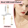 6Pcs Rack Plating Brass Micro Pave Clear Cubic Zirconia Pendants KK-SC0007-88-2
