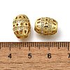 Brass Micro Pave Clear Cubic Zirconia European Beads ZIRC-I070-135G-3