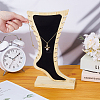 1Pc Foot Shaped Bamboo Anklet Storage Jewelry Rack ODIS-ME0001-01-4
