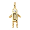 Brass Micro Pave Cubic Zirconia Pendants ZIRC-I356-17G-A12-1