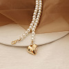 Imitation Pearl Beaded Lariat Necklaces WG9824F-01-4