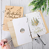 SUPERDANT 1 Set Wooden 2-Ring Loose Leaf Binder Postcard Phote Album Cover DIY-SD0001-02C-7