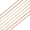 8m 4 Colors Brass Rhinestone Strass Chains CHC-TA0001-41-2