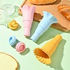 Silicone Ice Cream Cone Ice Pop Holder Sets DIY-CJC0006-20-5