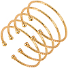 5Pcs Alloy Open Cuff Bangles BJEW-SC0001-69-1