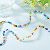 2 Strands Handmade Millefiori Glass Bead LAMP-GO0001-16-4